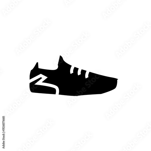 vector illustration of an sport shoes glyph icon
