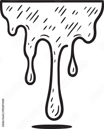 Melting ice cream drip texture strokes.vector