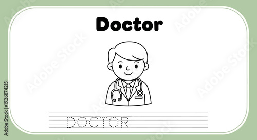 Doctor Coloring Page: Educational Activity for Kids