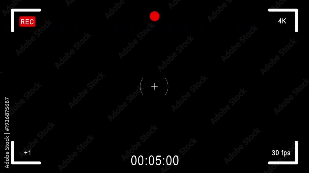 Video Stock Clean camera display with running timecode and simple ...