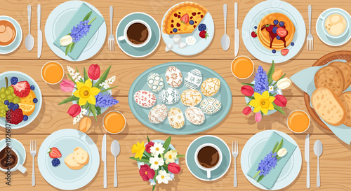 Elegant Easter Breakfast Table Setting