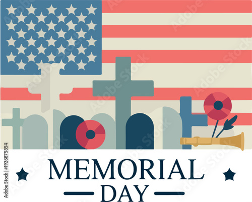 Memorial Day vector design illustration
