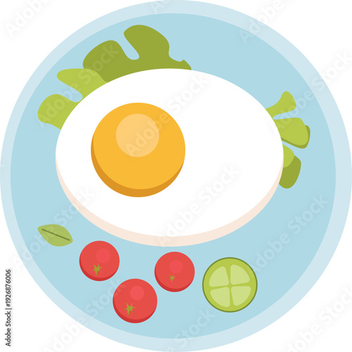 Healthy Breakfast Toast with Fried Egg and Vegetables, organic food, balanced meal, brunch concept