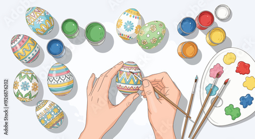 Decorating Easter Eggs with Paint