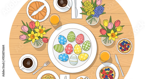 Easter Dinner Table Setting