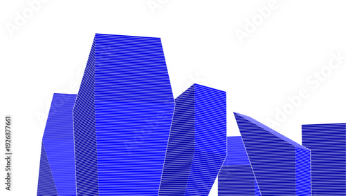 abstract architecture city 3d illustration