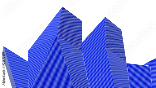 abstract architecture city 3d illustration