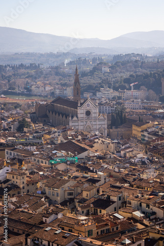 Aerial view over Florence from the Cathedral