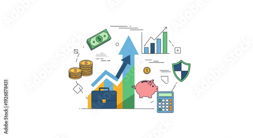 Financial Growth and Investment Strategy Concept.
