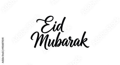 Elegant eid mubarak calligraphy with a dark striking silhouette