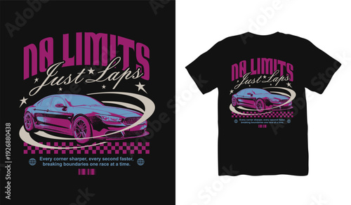 Racing car streetwear t shirt design, urban t shirt, Retro 90s t shirt design, California street race design, Street Racing, street style fashion, urban trendy t-shirt design, Racing club Illustration