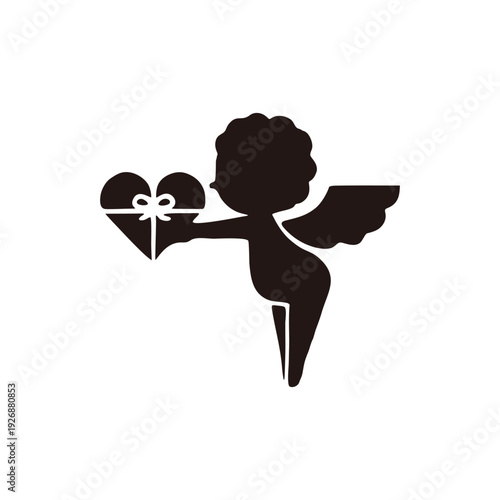  little angel silhouette icon