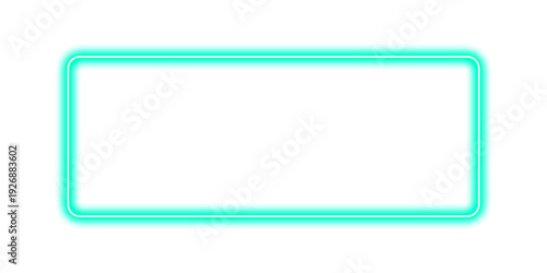 Free Download Greenish cyan neon shape rectangle on transparent PNG.  - GFXLoad