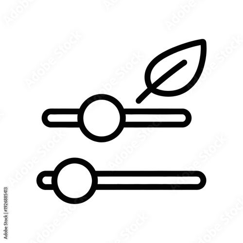 Minimalist paperclip icon set black and white line art vector illustration office supply