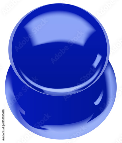 Push Pin, Drawing Pin & Thumbtack Vector for Isolated Map Marker, Office Stationery & Memo Highlight