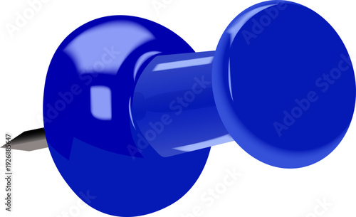 Push Pin, Drawing Pin & Thumbtack Vector for Isolated Map Marker, Office Stationery & Memo Highlight