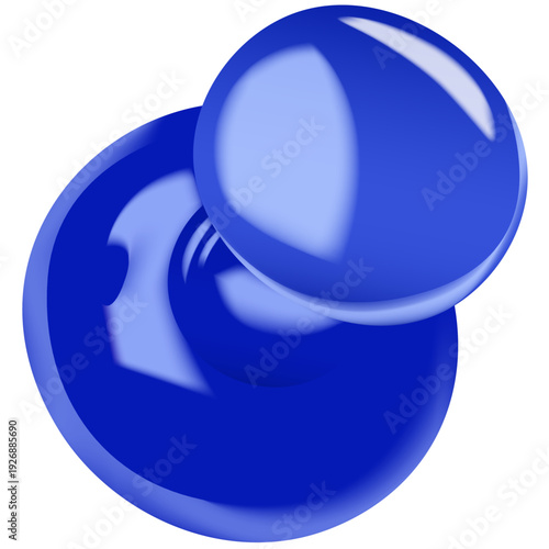 Push Pin, Drawing Pin & Thumbtack Vector for Isolated Map Marker, Office Stationery & Memo Highlight