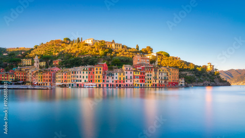 Portofino Village Sunset Panoramic View, Liguria