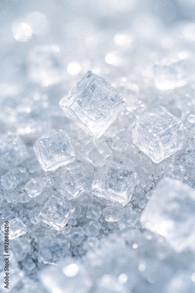 Obraz premium ice cubes on blue background