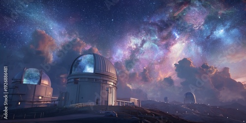 Night sky from a remote observatory