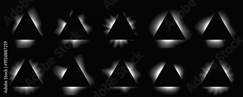 Set of triangle illuminate light frames