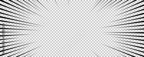 Black comic book transparent background