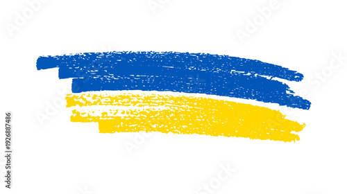 Ukrainian national flag in grunge style