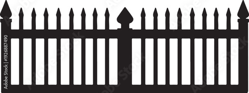 Wooden Fence Silhouette