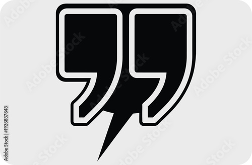 Quotation mark symbol graphic