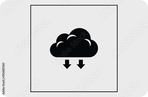 Rain cloud weather symbol