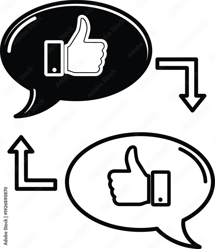 Obraz premium Facebook like exchange icon