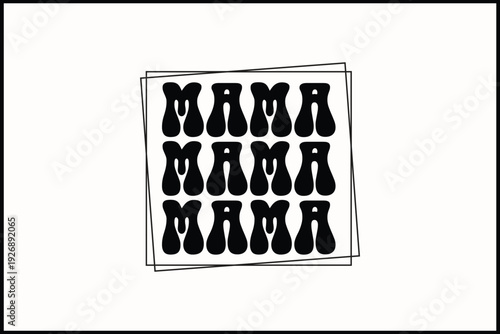 About Mama Retro T-Shirt Design