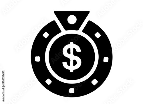 Black financial and business silhouette icon
