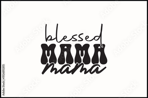 About Mama Retro T-Shirt Design