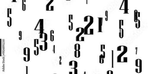 Falling numbers abstract background. Abstract colorful background for banner or poster. Pattern of randomly EPS10