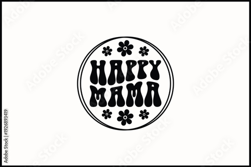 About Mama Retro T-Shirt Design