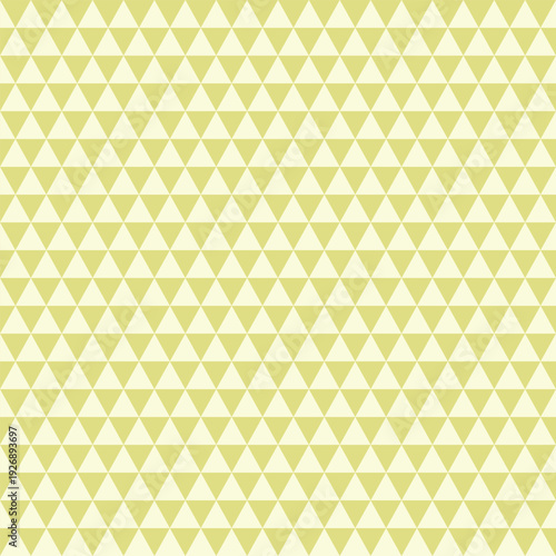 Seamless ivory and lime geometric triangle pattern. Modern repeating background for wallpaper, packaging, textile, branding, and web design.