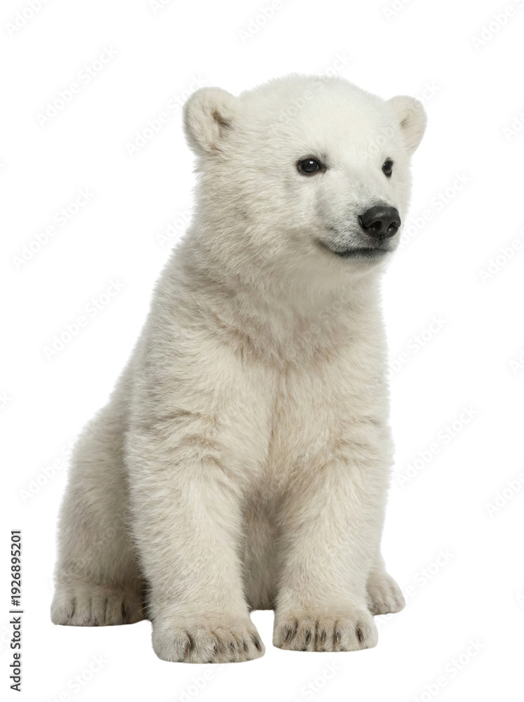 Fototapeta premium Polar bear cub sitting