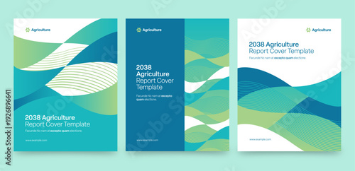 Brochure Report Cover Template for Document Front Pages in Farming, Agriculture & Environmental Look