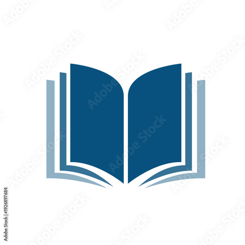 Open Book Icon Representing Reading, Education, Knowledge, Library and Learning Concepts