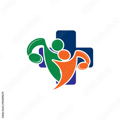 Gynecology icon logo in linear, outline, isolated style.