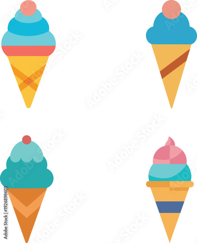 Ice cream cone vector illustration