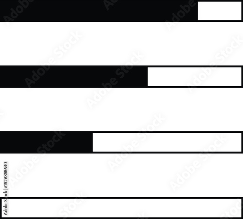 loading bar icon. Processing and progress symbols. Download progress. Retro Progress Bars. Navigation and interface policy signs