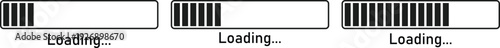 loading bar icon. Processing and progress symbols. Download progress. Retro Progress Bars. Navigation and interface policy signs