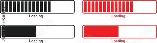loading bar icon. Processing and progress symbols. Download progress. Retro Progress Bars. Navigation and interface policy signs