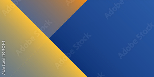 Abstract blue yellow banner geometric shapes background. Vector abstract graphic design banner pattern presentation background web template.