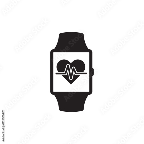 health symbol appearance icon on smart watch devices, wearable devices.