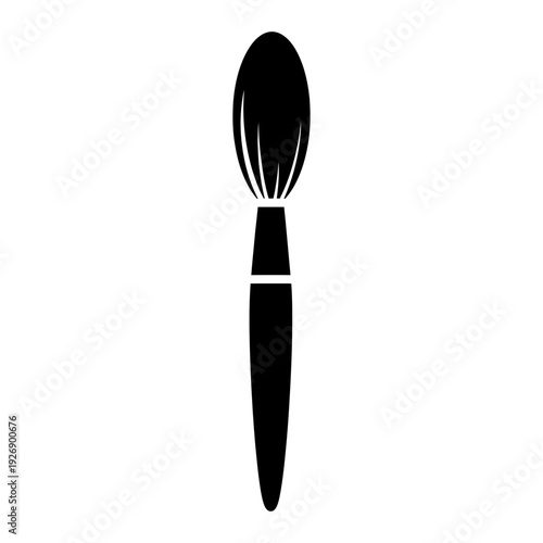 Makeup brush icon black silhouette minimalist graphic resource