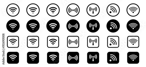 Wifi icon . wi-fi icon sign for remote internet access. Vector illustration