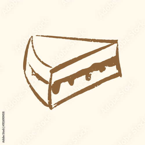 Illustration of an food sketch martabak manis